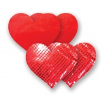 SexShop - Nakładki na sutki bieliźniane - Nippies Solid Red Heart - online