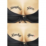 SexShop - Tatuaże czasowe na dekolt - Ta-Ta-Toos Naughty Nice & Lucky You - online