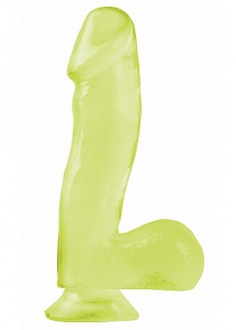 SexShop - Dildo realistyczne z przyssawką - PIPEDREAM Basix Rubber Works 6.5" Dong with Suction Cup - Zielony - online