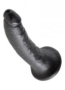 Sexshop - King Cock Cock 7 Inch Czarny - Dildo realistyczne z przyssawką - 18 cm - online