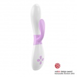 SexShop - Dwukolorowy wibrator ze stymulatorem łechtaczki - Ovo K2 Rabbit Vibrator  Różowo Biały - online