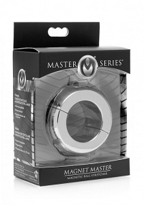 Magnetyczny pierścień na jądra Magnet Master Xl - srebrny AF559 - Magnet Master Xl Magnetic Ball Stretcher - Silver