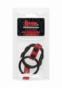 Pierścień Na Penisa i Jądra - Skóra + Metal 2404-43-CD - Cock & Ball Master Ring 