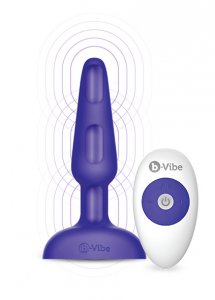 Sexshop - B-Vibe Trio Remote Control Plug  Fioletowy - Plug analny 3 silniczki ze sterowaniem bezprzewodowym - online