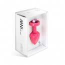 Sexshop - Diogol Anni Butt Plug 25mm Okrągły Różowy z Różowym - Plug analny ozdobny - online