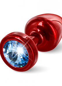 Sexshop - Diogol Anni Butt Plug 25mm Okrągły Czerwony z Niebieskim - Plug analny ozdobny - online