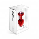 Sexshop - Diogol Anni Butt Plug 25mm Okrągły Czerwony z Różowym - Plug analny ozdobny - online