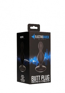 PLUG z ELEKTROSTYMULACJĄ wibrujący - E-Stimulation Vibrating Buttplug - Black