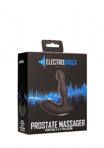 PLUG z ELEKTROSTYMULACJĄ wibrujący - E-Stimulation Vibrating Prostate massager - Black