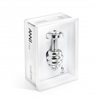 SexShop - Prążkowany ozdobny plug analny - Diogol Ano Butt Plug Ribbed  Silver Plated 35mm Srebrny - online