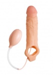 Realistyczna powiększająca nakładka na penisa z funkcją wytrysku - Realistic Ejaculating Penis Sheath AD982