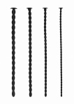 STYMULACJA CEWKI MOCZOWEJ zestaw 4 sztuki - Silicone Spiral Screw Plug Set - Advanced - Black