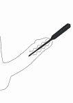 STYMULACJA CEWKI MOCZOWEJ wibracja - Silicone Vibrating Bullet Plug With Beaded Tip - Black