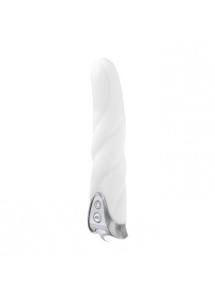 SexShop - Wibrator o spiralnej powierzchni Vibe Therapy - Meridian White biały - online
