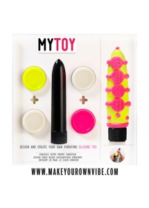 SexShop - Własnoręcznie robiony wibrator MyToy - Vibrator Kit żółty i różowy - online