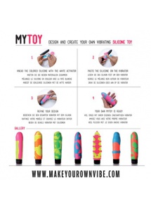 SexShop - Własnoręcznie robiony wibrator MyToy - Vibrator Kit niebieski i różowy - online
