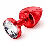 SexShop - Zdobiony plug analny - Diogol Anni Butt Plug Round Red 30 mm Okrągły Czerwony - online