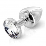SexShop - Zdobiony plug analny - Diogol Anni Butt Plug Round Silver Plated 30 mm Okrągły Srebrny - online