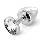 SexShop - Zdobiony plug analny - Diogol Anni Butt Plug Round Silver Plated 25 mm Okrągły Srebrny - online