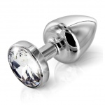 SexShop - Zdobiony plug analny - Diogol Anni Butt Plug Round Stainless Steel 30 mm Okrągły Stalowy - online