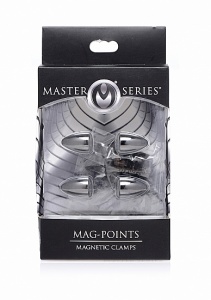 Zestaw magnetycznych zacisków na sutki Mag Points - czarny AG122 - Mag Points Magnetic Nipple Clamp Set - Black