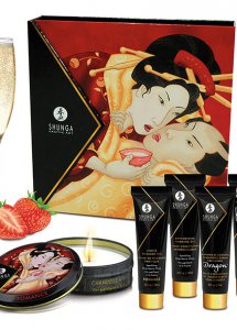 Sexshop - Shunga Geisha Sparkling Strawberry Wine - Zestaw specyfików erotycznych - online