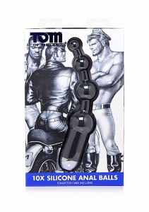 10X silikonowe kulki analne  - czarne TF1268 - 10x Silicone Anal Balls - Black