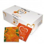 SexShop - Mandarynkowe prezerwatywy MoreAmore Condom Tasty Skin Mandarin 100 sztuk - online