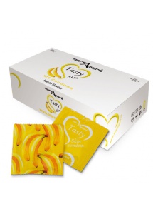 SexShop - Bananowe prezerwatywy MoreAmore Condom Tasty Skin Banan 50 sztuk - online