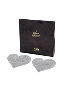 SexShop - Naklejki na sutki - Bijoux Indiscrets Flash  - srebrne serce - online