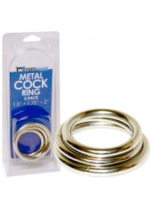 SexShop - Trzy pierścienie metalowe - Manbound Metal Cock Ring 3-pack - online