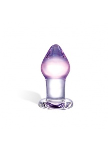 SexShop - Korek analny szklany - Glas Amethyst Rain Glass Butt Plug - online