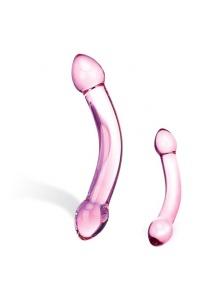 SexShop - Dildo szklane - Glas Double Trouble Purple Glass Dildo - online