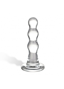 SexShop - Plug analny szklany – Glas Triple Play Beaded Glass Butt Plug - online