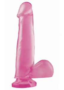 SexShop - Hipoalergiczne Dildo realistyczne z przyssawką - PIPEDREAM Basix Rubber Works 7.5" Suction Cup Dong - Różowy - online