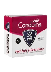 SexShop - Prezerwatywy ultra cienkie - Safe Feel Safe Condoms Ultra-Thin 5szt - online
