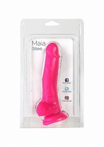 Maia Billee - Neonowe realistyczne dildo JM-18303 - Pink