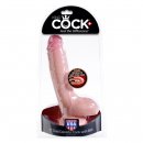 Sexshop - King Cock Dual Density Cock with Balls 8 Inch Flesh - Dildo realistyczne z jądrami - 21 cm - online