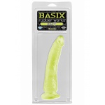 SexShop - Dildo szczupłe z przyssawką - PIPEDREAM Basix Rubber Works Slim 7" with Suction Cup - Zielony - online