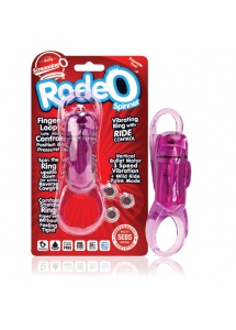 SexShop - Długi wibrujący pierścień regulowany na penisa - The Screaming O - Rodeo Spinner Purple  - online
