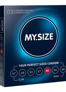 Sexshop - My Size Natural Latex Condom 60mm 3szt - Dopasowane prezerwatywy - online