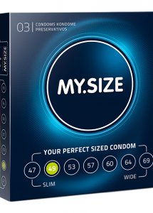 Sexshop - My Size Natural Latex Condom 49mm 3szt - Dopasowane prezerwatywy - online