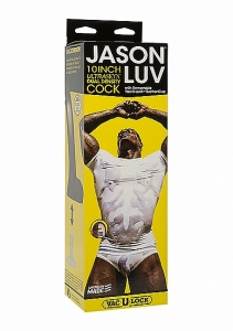 Realistyczny Penis 10" Vac-U-Lock - Jason Luv - 10 inch Ultraskyn Cock - Suction Cup B - Brązowy 8060-06-BX