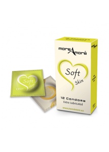 SexShop - Ekstra nawilżane prezerwatywy Condom Soft Skin 12 sztuk - online