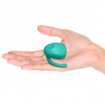SexShop - Innowacyjny stymulator łechtaczki - Dame Products EVA Hands-Free Vibrator  zielony - online