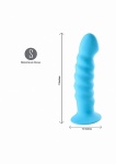 Kendall - spiralne, silikonowe dildo 8 cali - niebieskie 25-03-B4 - Kendall - Blue