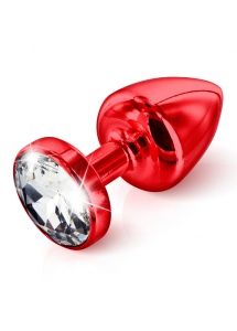 SexShop - Zdobiony plug analny - Diogol Anni Butt Plug Round Red 35 mm Okrągły Czerwony - online
