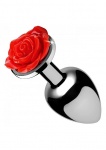 Korek analny Czerwona róża - Red Rose Anal Plug - Mały AF634-SMALL