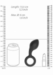 KOREK ANALNY zatyczka No. 63 - No. 63 - Dildo With Metal Ring - Black