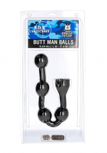 Kulki analne dla mężczyzn - Butt Man Balls - Czarne NAV67B